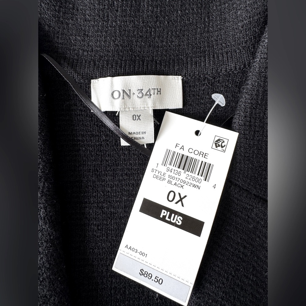 On 34th Women's Black Open Sweater Blazer - NWT - Picture 7 of 9